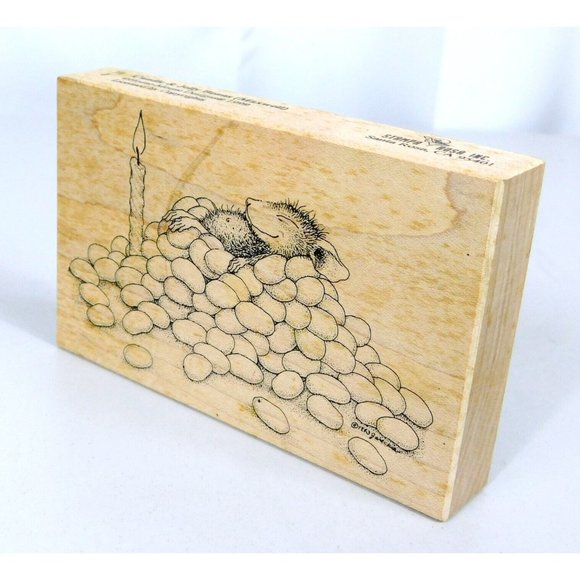 House Mouse Designs Candle & Jelly Beans (Maxwell) 1999 Mounted Rubber Stamp - Picture 3 of 7